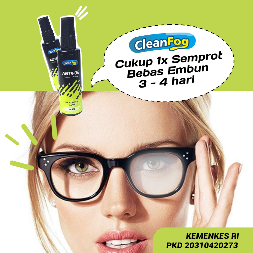 Cleanfog Antifog Pembersih Kacamata Multifungsi Support Helm, Kaca Mobil, Spion, Kacamata Renang,dll - Gambar 2