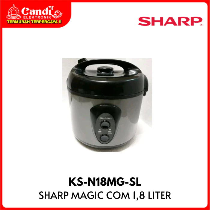 SHARP Rice Cooker Kapasitas 1,8 Liter Non-Stick KS-N18MG-SL - Gambar 3