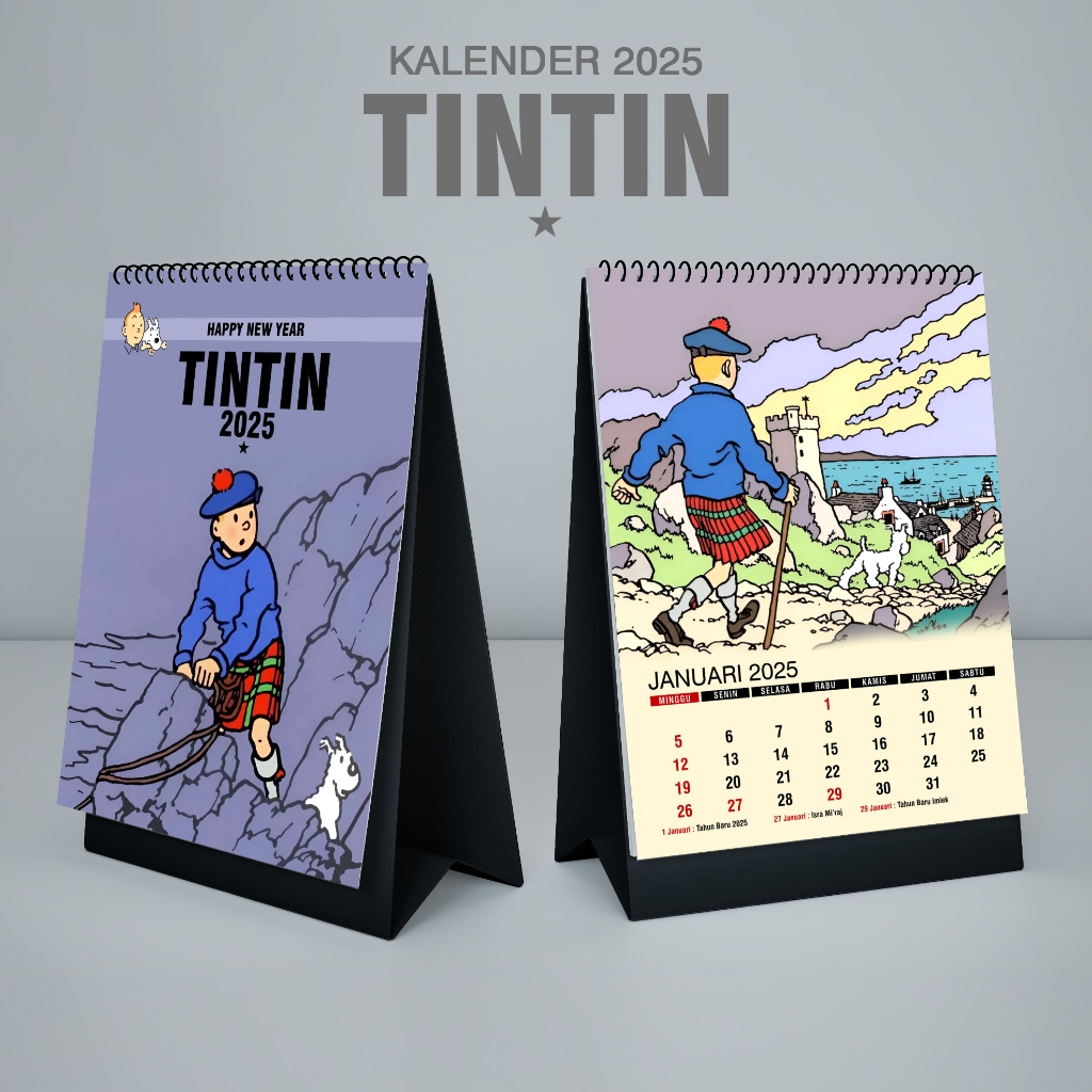 2025 Tintin 1 Desk Calendar (preorder) Shopee Singapore