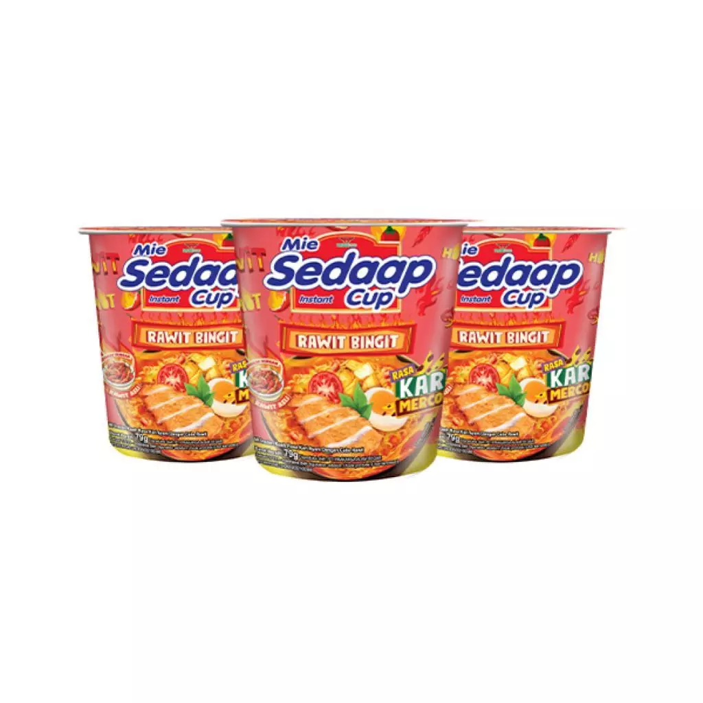 Sedaap Mie Instan Cup Kari Mercon 79 gr x3 - Gambar 3