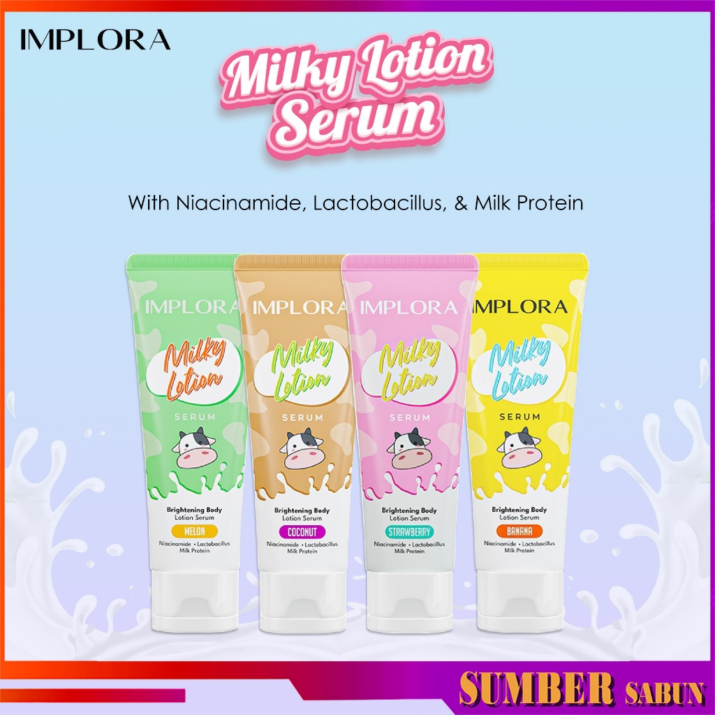 Implora Milky Lotion Body Serum Niacinamide Milk Protein Brightens Body ...