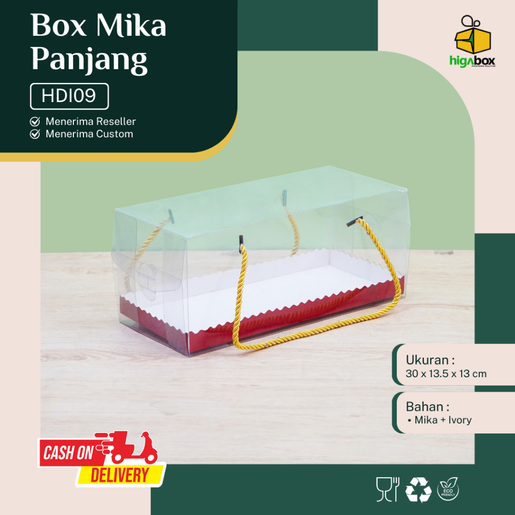 Mica Rope Box Transparent Mica Box/ Mica Rope Box/ Cake Box Cake Handle ...