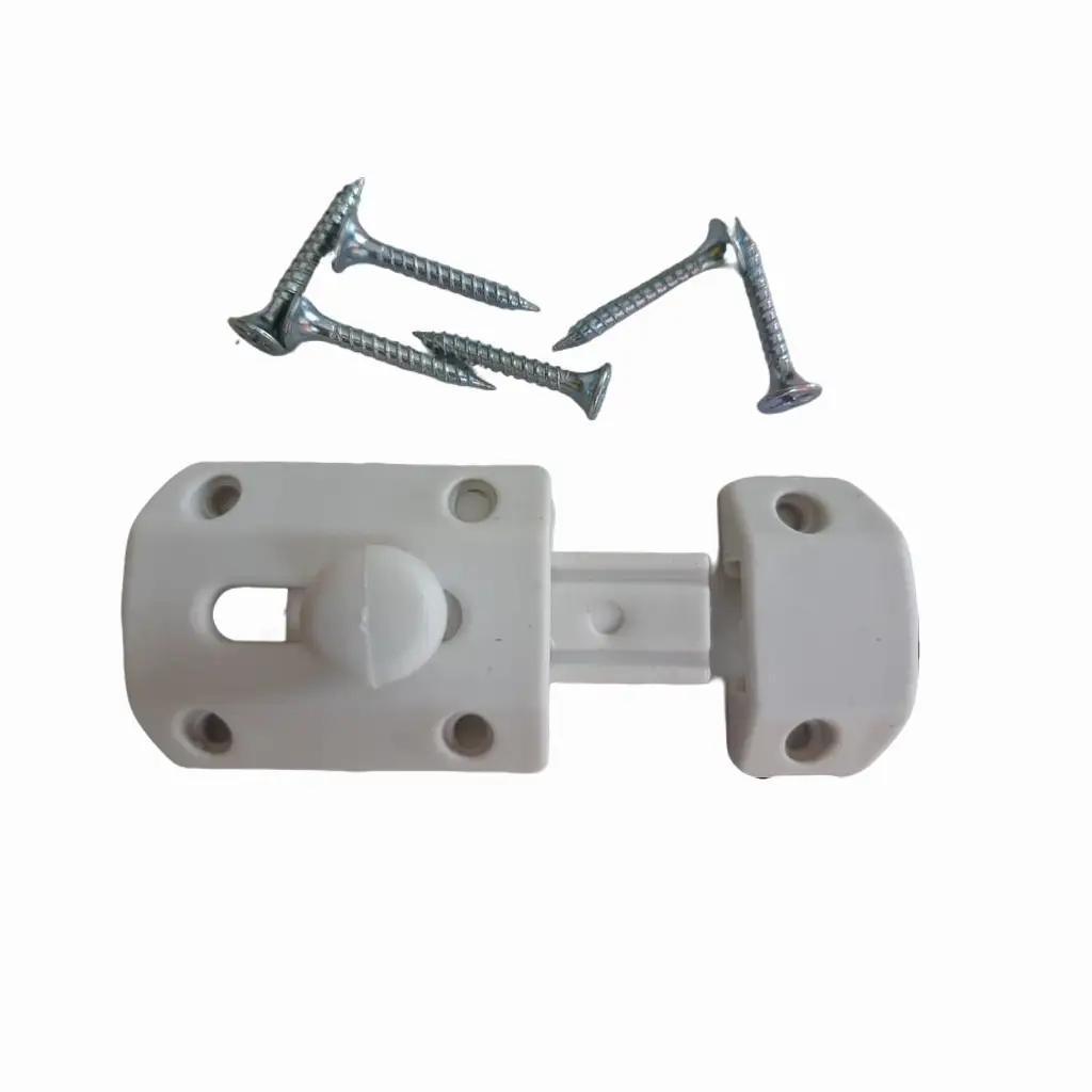 PVC Latch Bathroom Door Lock Latch 2 Inch White Plastic Latch Includes ...