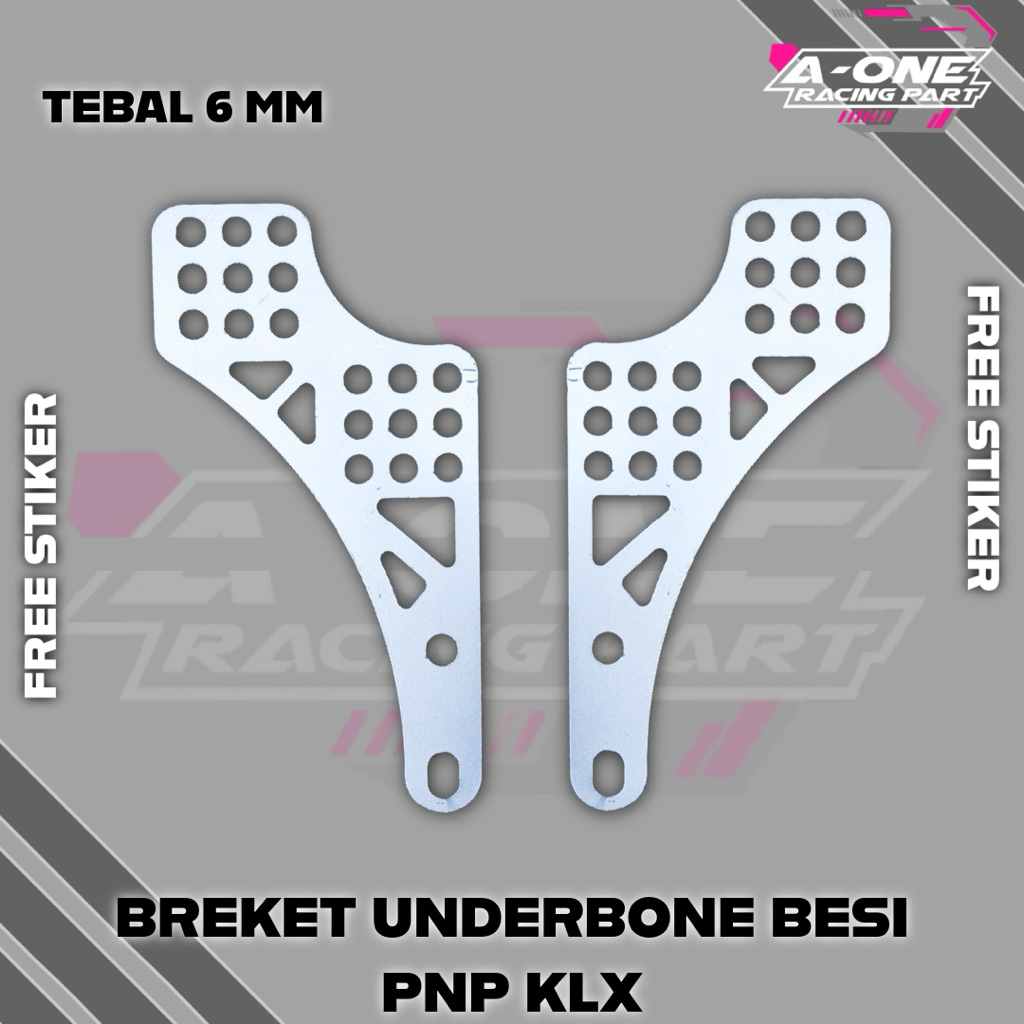 A-One Underbone Footstep Bracket Iron PNP KLX Silver (Free Sticker ...