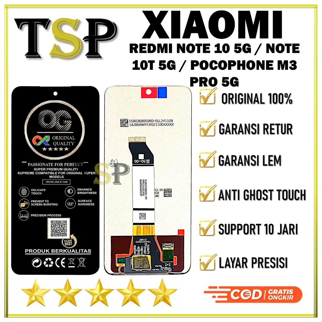 LCD XIAOMI REDMI NOTE 10 5G / NOTE 10T 5G / POCOPHONE M3 PRO 5G LCD ORIGINAL 100%