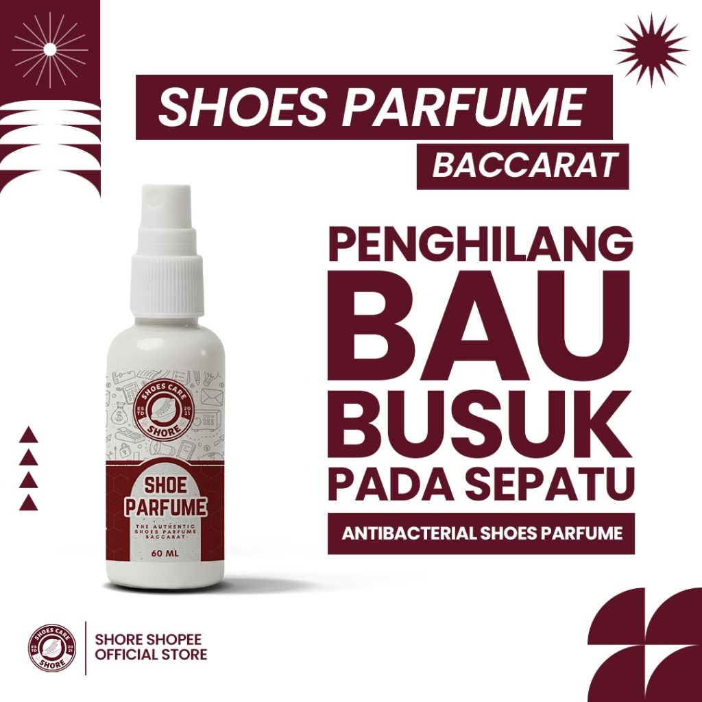 SHORE - Parfum Sepatu, Helm, dan Tas - Parfum Sepatu Anti Bacterial - Aroma Baccarat