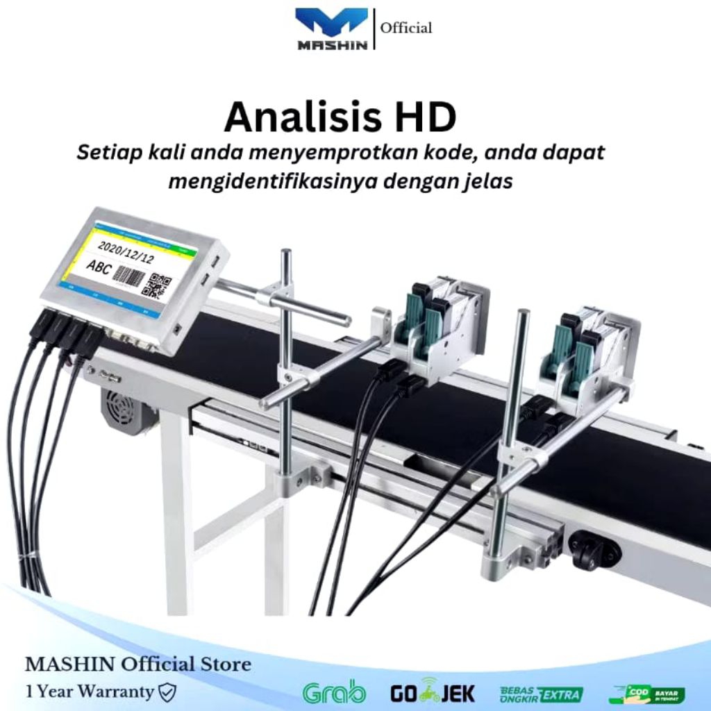 Mashin - SATU SET MESIN CODING Dan CONVEYOR Inkjet Expired Date Otomatis Continue JMZ-150P Thermal Printer Automatic - Gambar 3