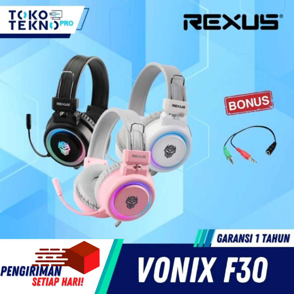 Rexus F30 Vonix LED RGB Gaming Headset Garansi Resmi