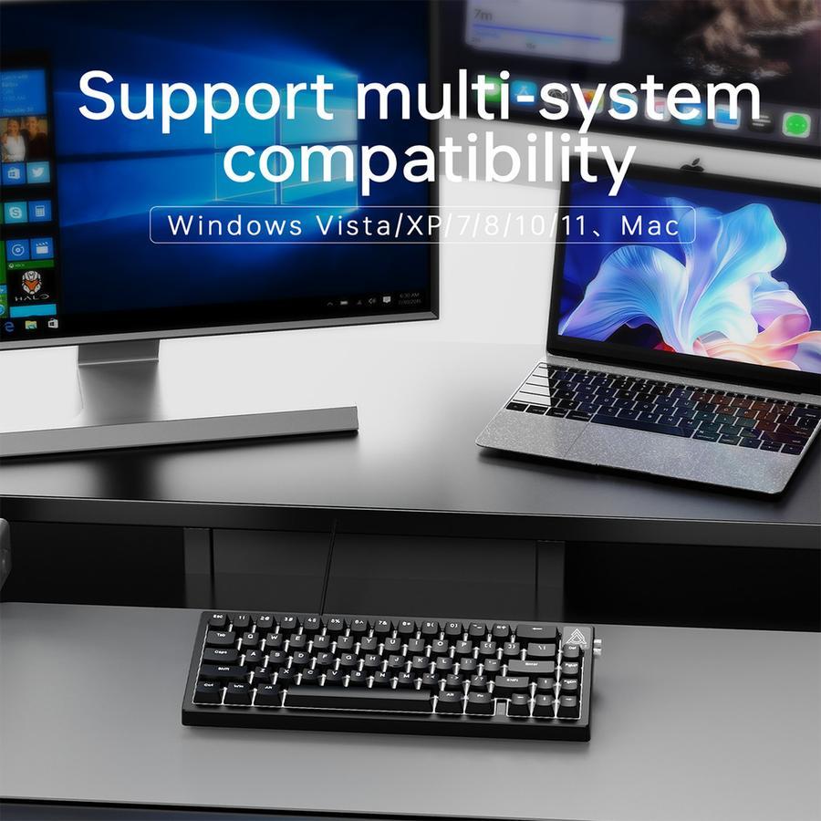 Ajazz AK650 / AK-650 Mechanical Keyboard Wired Connection RGB - Gambar 4