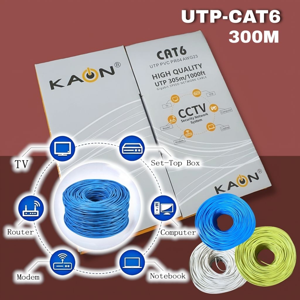 Cable Internet UTP CAT6 Kaon 4 pair twisted content 8 Network cable 300 ...