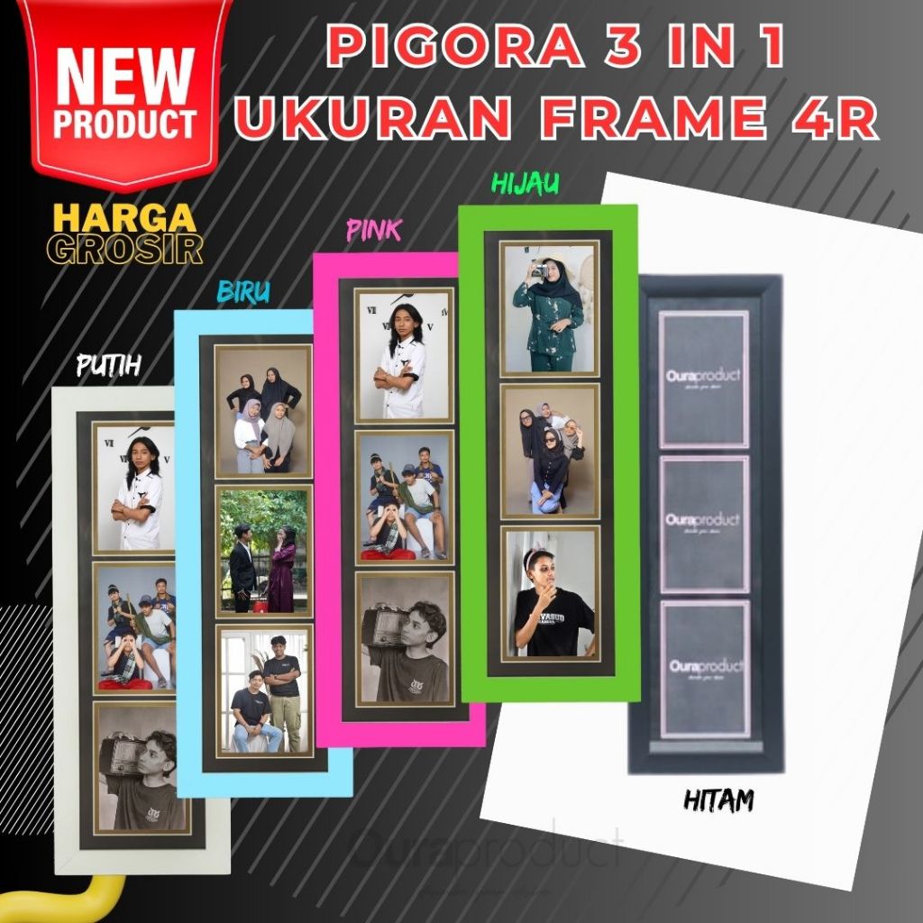 Minimalist 4R 3 in 1 Glass Photo Frame. Wall Display | Shopee Singapore
