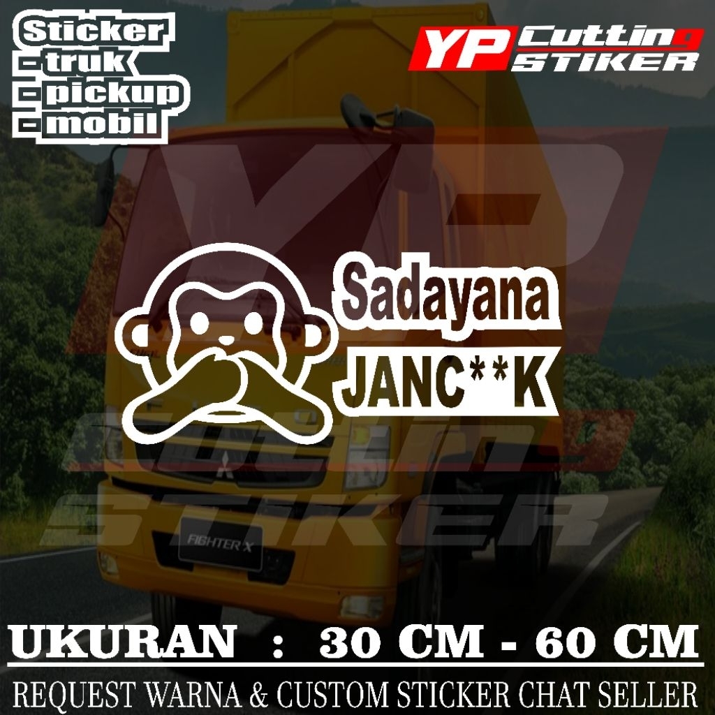 Sadayana janc pickup canter truck window Sticker, latest cool canter ...