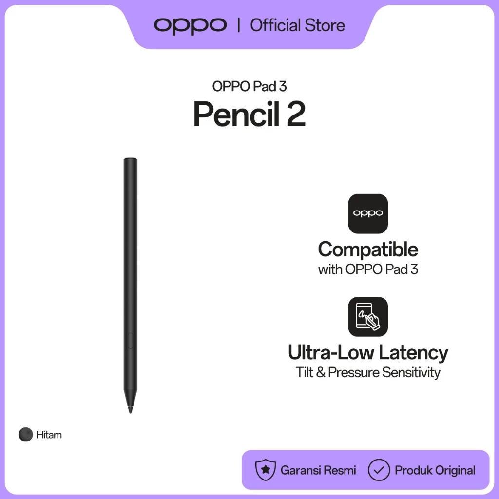 OPPO Pencil 2 for OPPO Pad 3 OPN2404 [Ultra-Low Latency, Comfortable Grip, Smooth Nib Material] - Gambar 2
