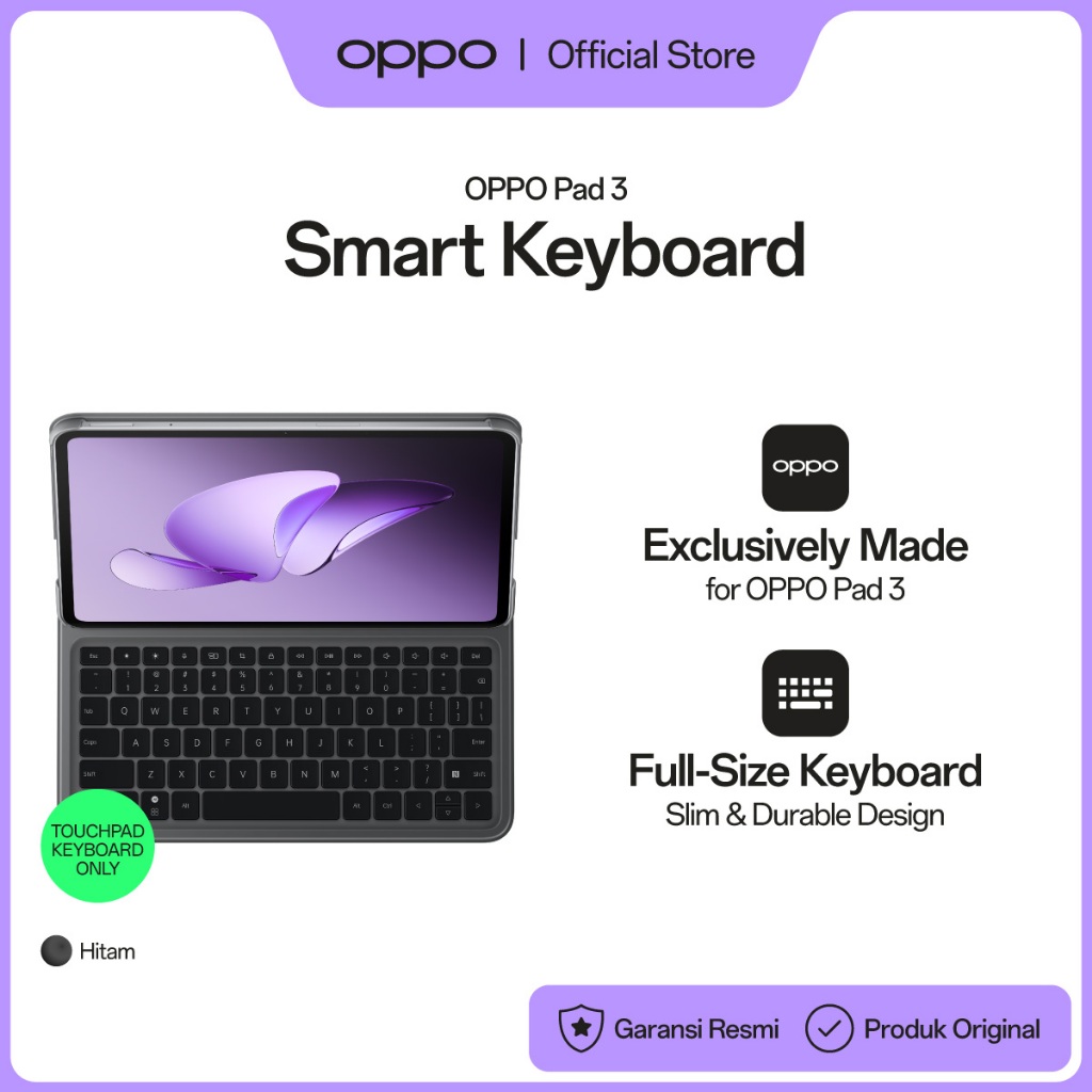 OPPO Pad 3 Smart Keyboard OPK2403 [Slim & Durable Design, Independent AI key, NFC] - Gambar 2
