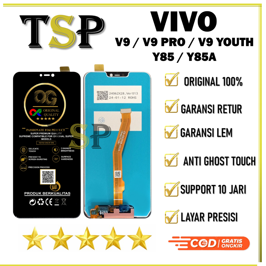 LCD TOUCHSCREEN VIVO V9 / V9 PRO / V9 YOUTH / Y85 / Y85A FULLSET ORIGINAL 100%