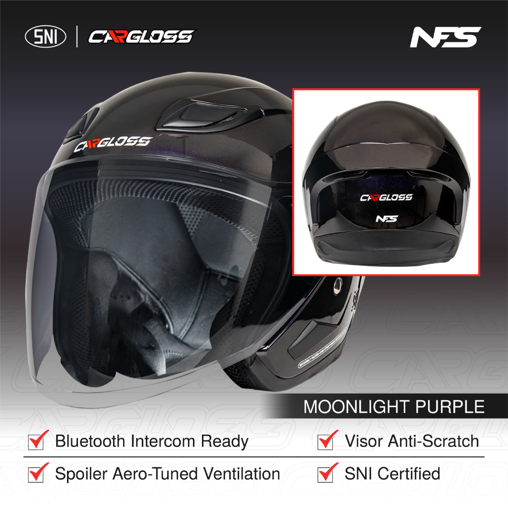 Cargloss NFS Helm Half Face Moonlight - Purple