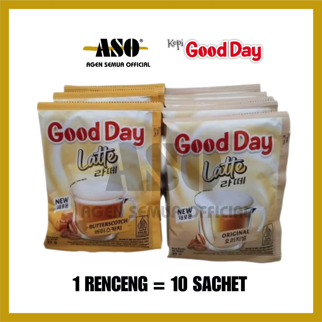 Kopi Good day LATTE ORIGINAL BUTTERSCOTCH PROMO RENCENG ( ISI 10) PROMO !!!