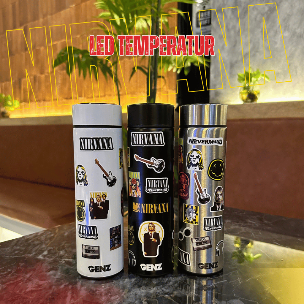 NIRVANA Tumbler Aesthetic  Premium Stainless Stell Tahan Dingin dan  Panas size 500Ml LED TEMPERATUR foto 2