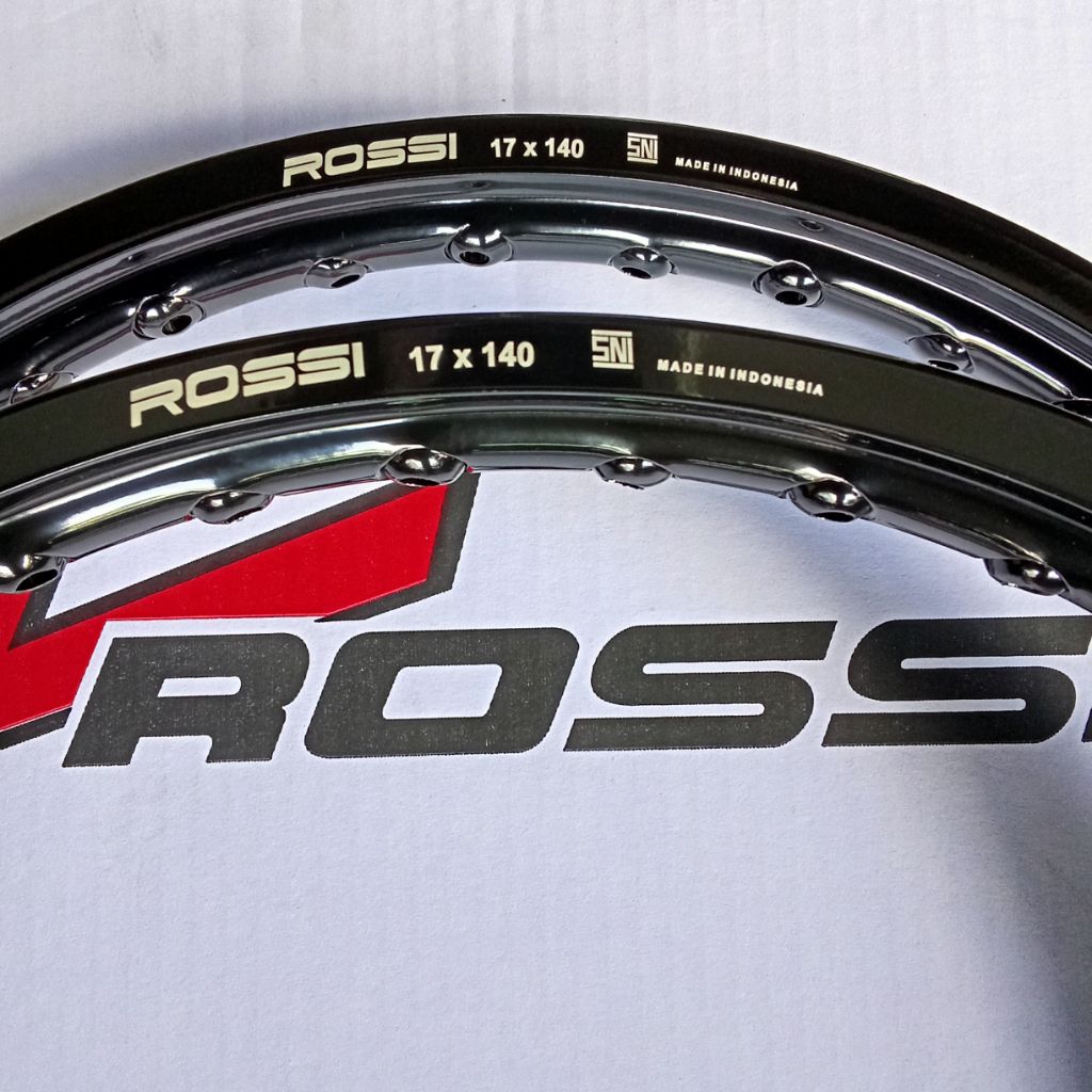 Rossi 17x140 Glossy Black Original SNI Rims | Racing Rims for Underbone ...