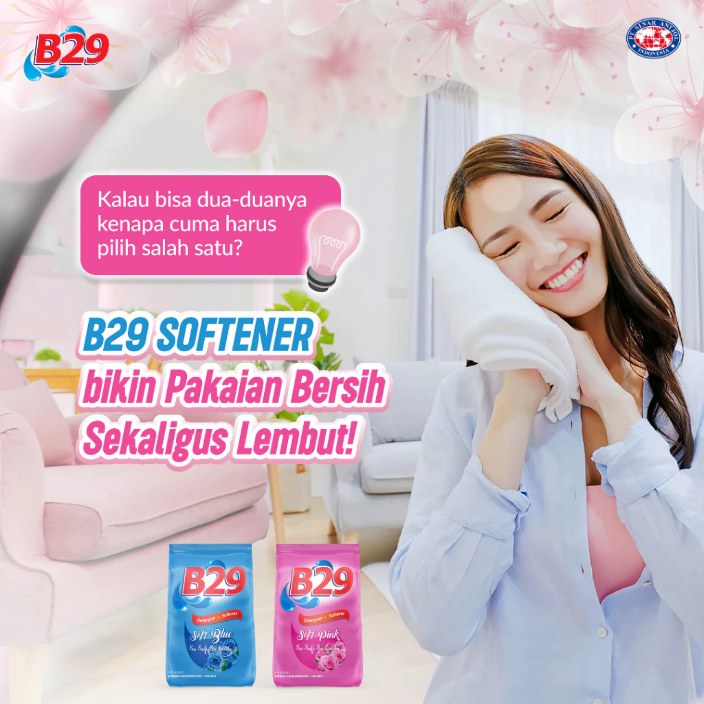 5000 B29 Detergent Softener Pink 200gr - Sabun Cuci Pakaian Deterjen Bubuk Plus Pelembut Pink - Gambar 4