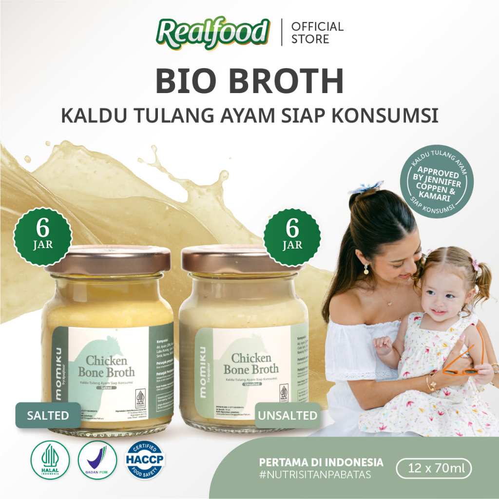 Realfood Bio Broth I Chicken Bone Broth Mix Varian I Kaldu Tulang Ayam Terhidrolisis