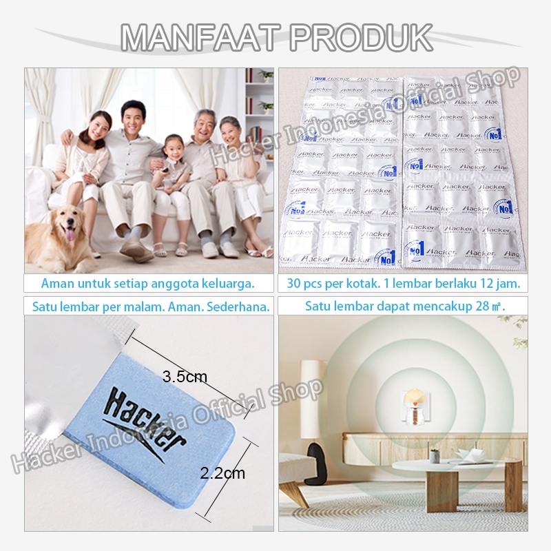 30pcs Mat Lavender Anti Nyamuk Electric Obat Serangga Nyamuk Hama Peralatan Perawatan Rumah - Gambar 3