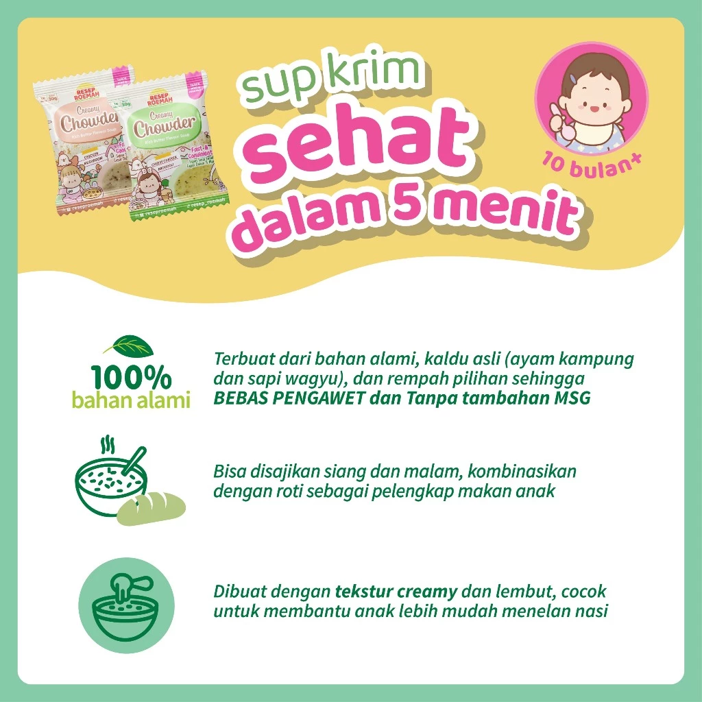 Resep Roemah Creamy Chowder Soup / Sup Krim untuk Anak / Sup Sehat Mpasi No MSG / Rich Butter Flavour Soup / Toddler & Kids - Gambar 3