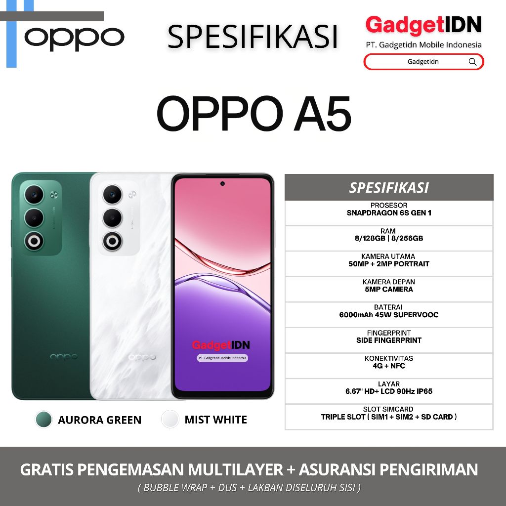 OPPO A5 NFC 8/256GB ( +8GB Extended RAM ) Garansi Resmi OPPO - Gambar 3