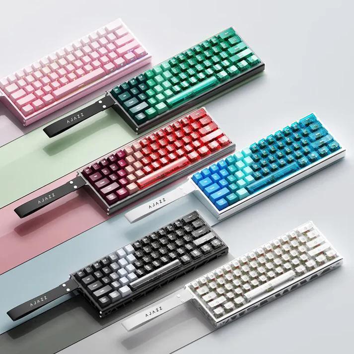 Ajazz ALUX 60 HE / ALUX-60 HE / ALUX60 HE CNC Aluminum RGB 60% Compact Layout Hall Effect Magnetic Switch 8000Hz Hot-Swappable PBT Keycaps Wired Gaming Keyboard - Gambar 2