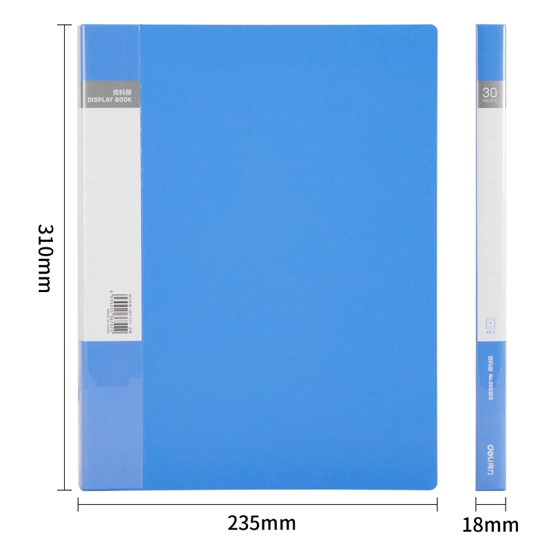 Deli Display Book / Map Clear Holder Document Keeper / Map Arsip A4 30 Pocket 5230 - Gambar 2