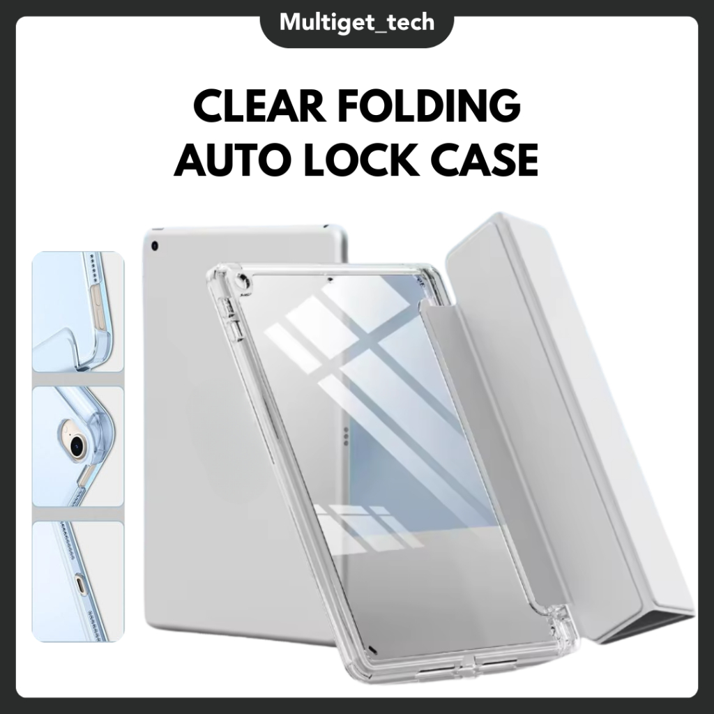Clear Transparent Silicone Case With Pen Holder Slot Premium Pastel Color Protective Casing Ipad For  Ipad Gen 11/10/5/6/9/8/7 10.2"  Air 4/5/6 Mini 4/5 Pro 11" 2020 2021 Premium Quality