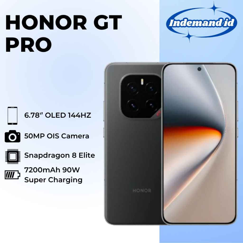 Honor GT Pro 5G Android 15 MagicOS 9 Snapdragon 8 Elite 6.78 "OLED 144HZ 7200mAh 90W 50MP