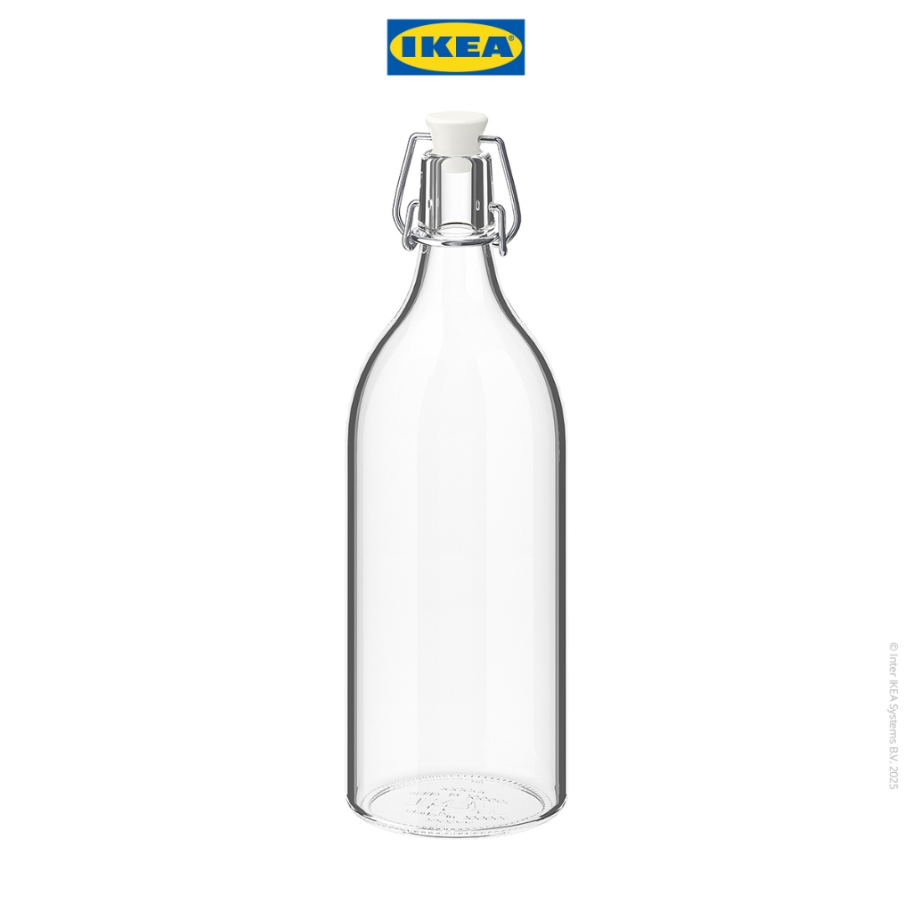 IKEA KORKEN Botol Air Minum Bahan Kaca dengan Penutup Berbagai Ukuran 0.5L 1L - Gambar 2