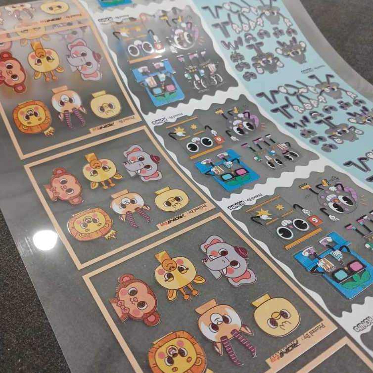Print Super Clear Transparent Sheet Stickers RDS UV PSH CMYKWh Size A3 ...