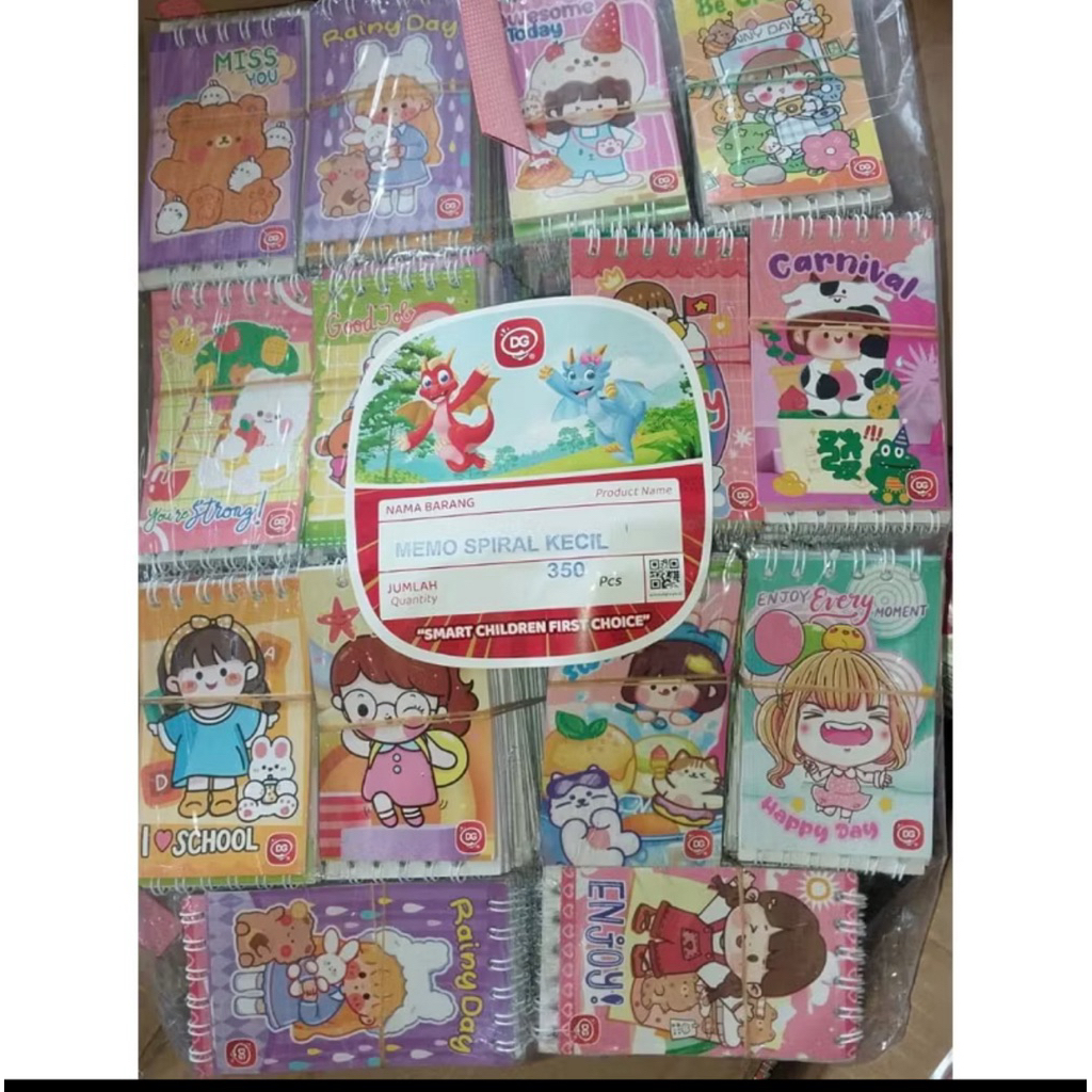 Buku Memo Spiral Karakter Kartun Buku Memo Anak - Gambar 2