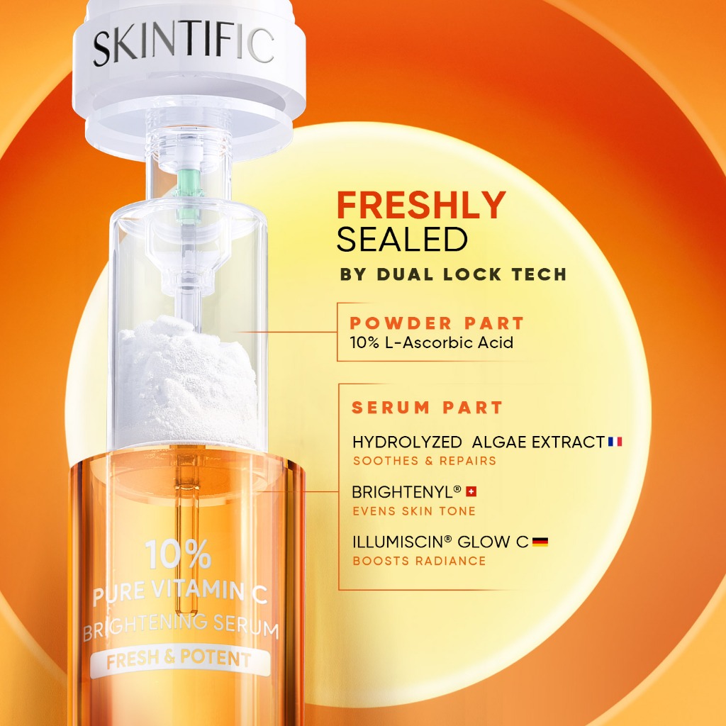 Skintific 10% Vitamin C Serum Mencerahkan Noda Hitam - Gambar 3
