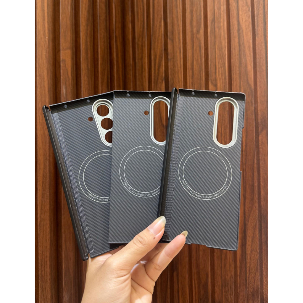 Case Samsung Galaxy Z Fold 7 Fold7 Real Aramid Carbon Magsafe 600D Case - Gambar 2