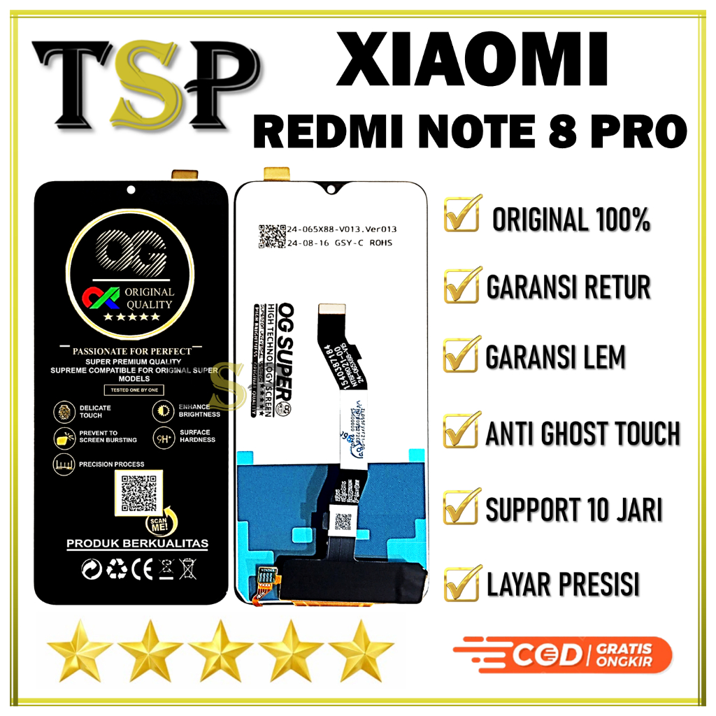 LCD XIAOMI REDMI NOTE 8 PRO FULLSET ORIGINAL 100% STANDART PABRIK