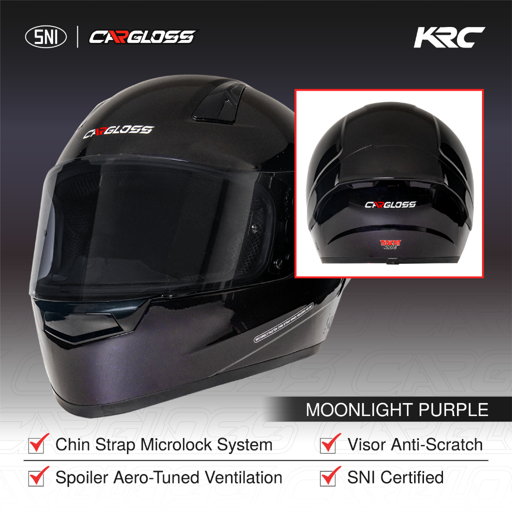 Cargloss KRC Helm Full Face Moonlight - Purple