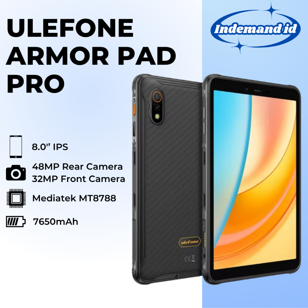 Ulefone Armor Pad Pro 16GB 128GB 8 inch IP68 IP69K 7650mAh Rugged