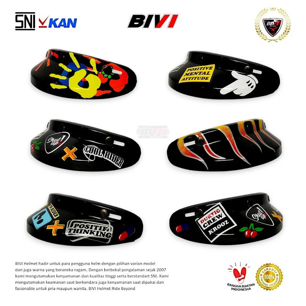 Helm Pad Motif Topi Helm Motif Decal Untuk Semua Helm Bogo