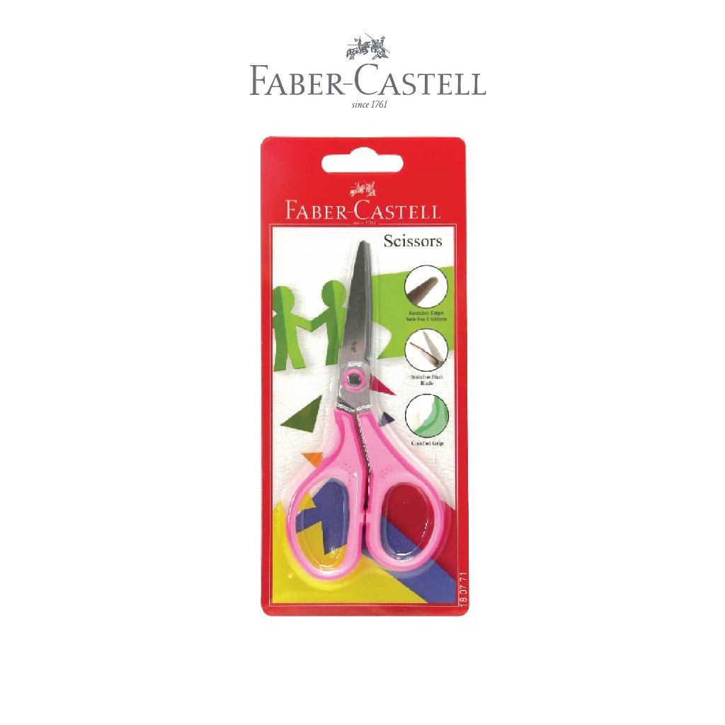 Faber-Castell Gunting Anak Aman Pegangan Karet - Gambar 2