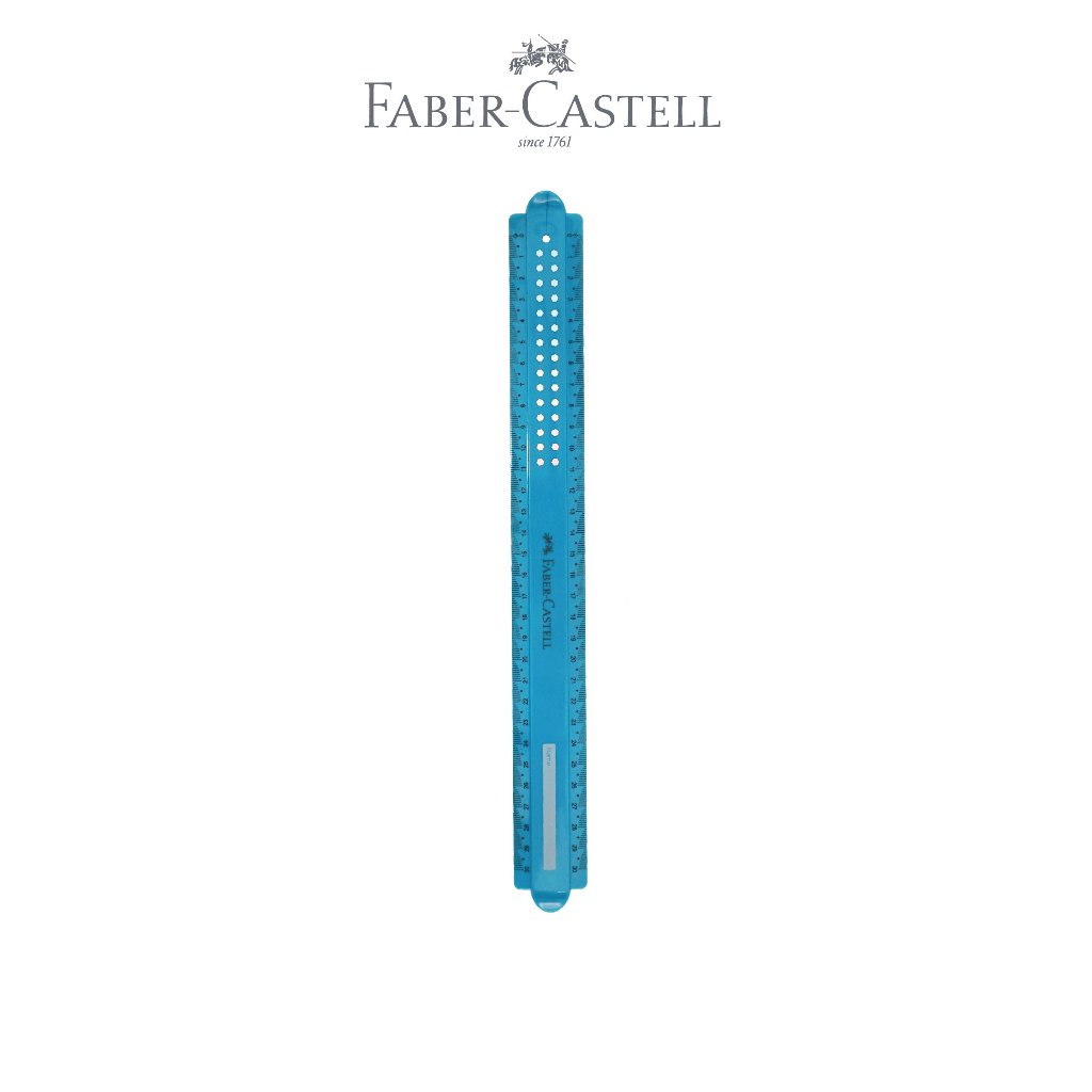 Faber-Castell Sparkle Ruler – Penggaris 15 cm / 30 cm Motif Dot (Hitam & Biru) - Gambar 3