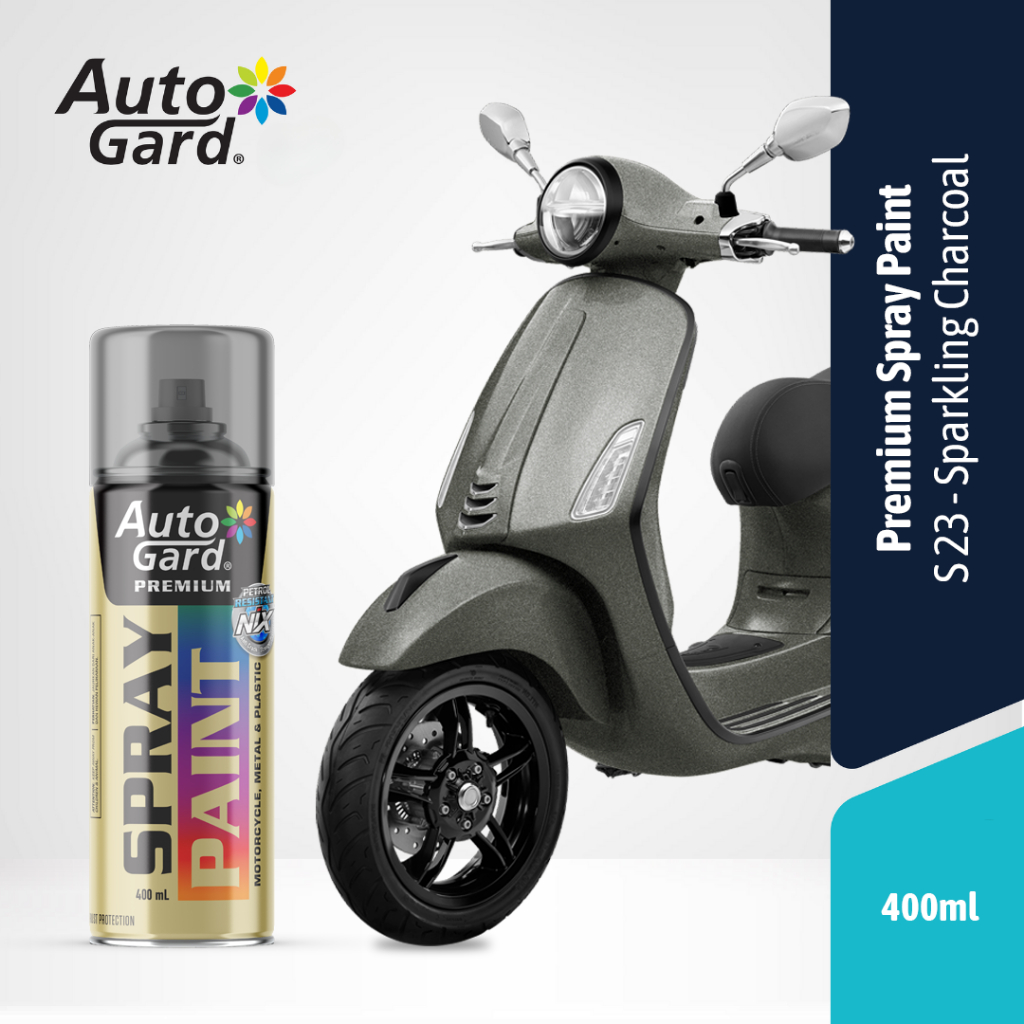 AutoGard AG-S23 Sparkling Charcoal Cat Semprot Premium Motor Mobil Sepeda Helm Rumah Serbaguna Vas Pot Graffiti Tembok Kayu Aluminium Besi