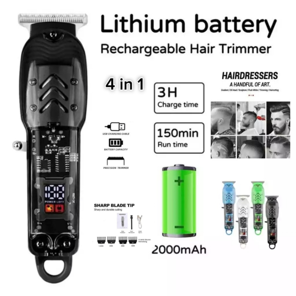 ALAT MESIN CUKUR RAMBUT CLIPPER ELEKTRIK / ALAT CUKUR RAMBUT VBT-999 - Gambar 2