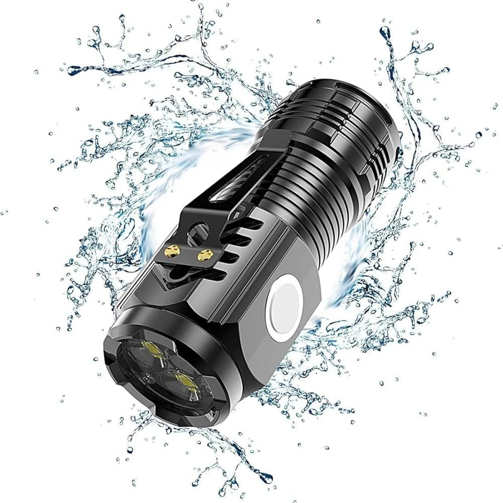 Senter Mini 3 LED 5 Mode Tahan Air Portabel - Gambar 4