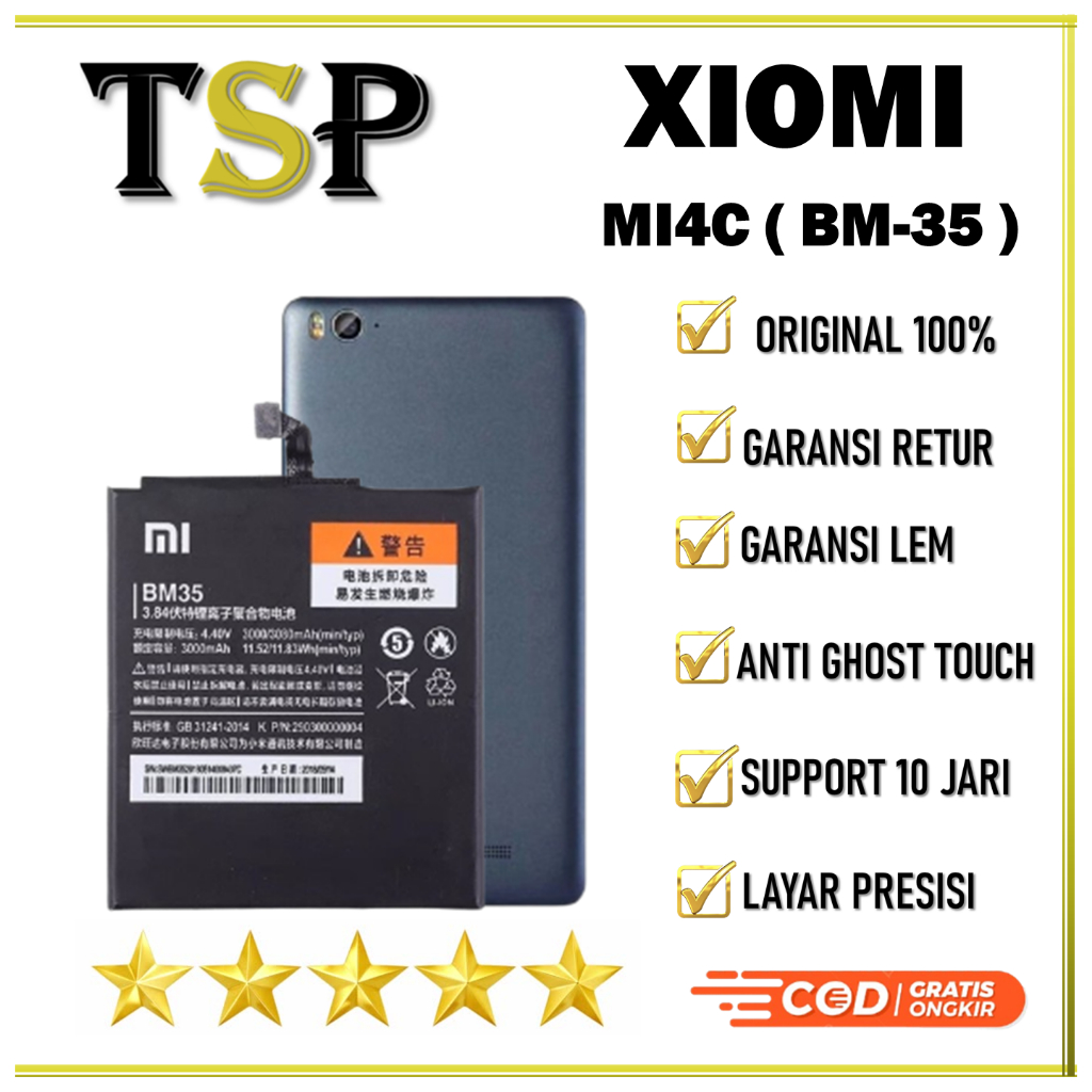 BATERAI XIAOMI BM-35 MI4C BATERAI ORIGINAL 100%