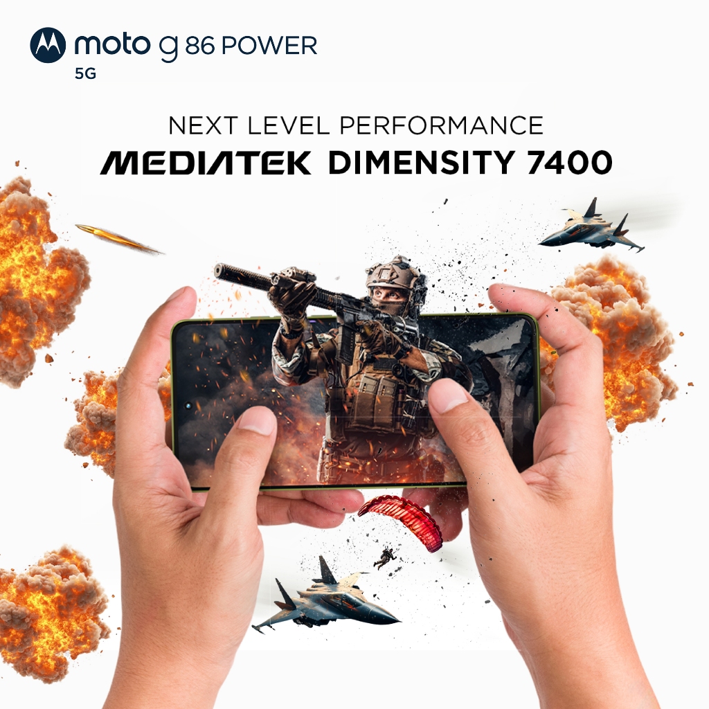 Moto G86 Power 5G 8/256GB - Dimensity7400 - 6720mAh - 6.67" pOLED 1.5K 120Hz - MIL810H IP68/69 GG7i - 50MP LYT600 MotoAI - All 4K30fps - 32MPSelfie - Dolby Stereo - BonusCharger33W - Gambar 4