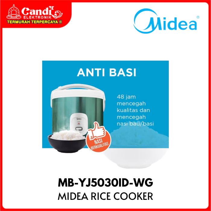 MIDEA Rice Cooker Penanak Nasi 1,8 Liter Inner Pot Anti Lengket MB-YJ5030ID-WG - Gambar 4