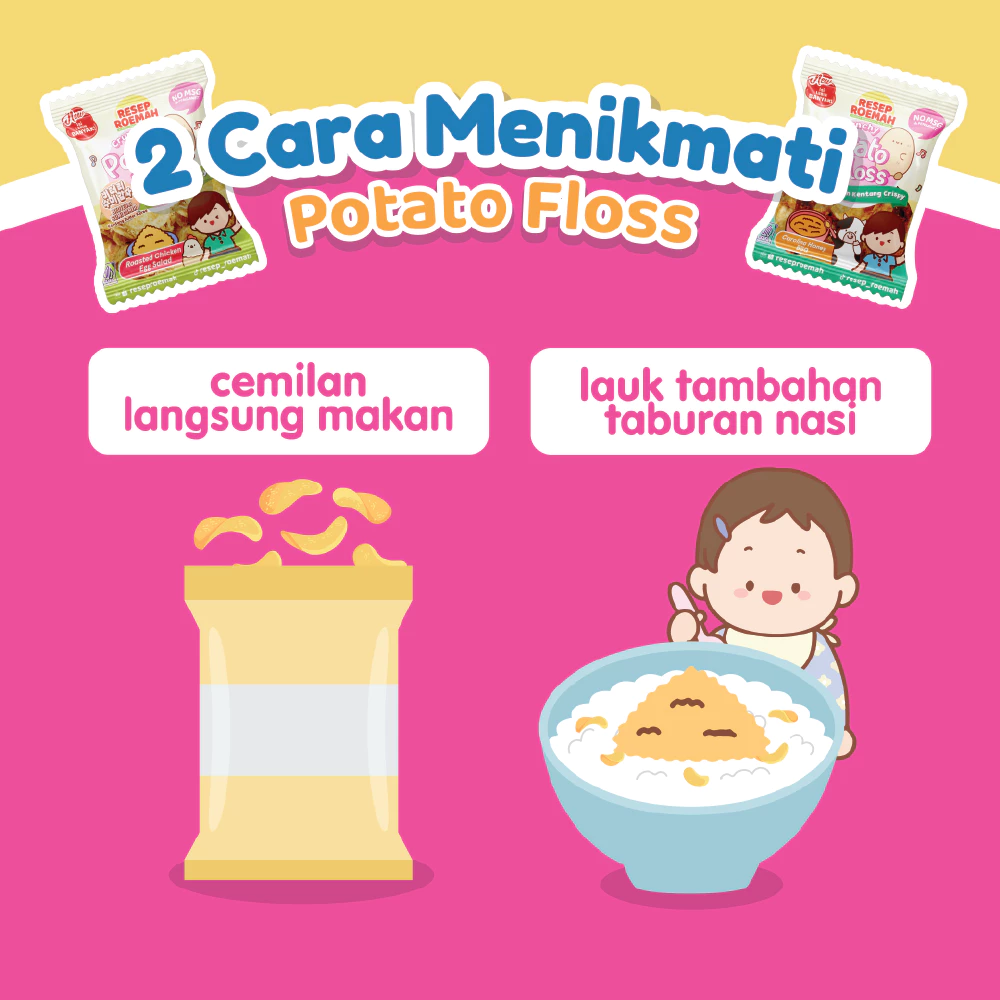 Resep Roemah Kentang Abon Crispy Anak / Crunchy Potato Floss / Kentang Butter Korea / Kentang Abon Ayam Sapi Ikan / BB Booster Beef Chicken Fish Floss / MPASI Bayi Anti GTM / Halal No MSG - Gambar 4